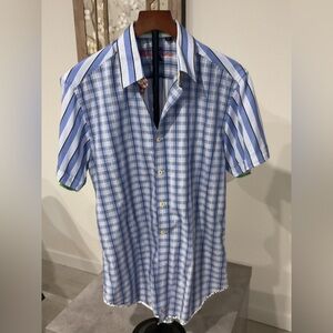 Robert Graham X Multi Pattered Short Sleeve Button up Shirt .